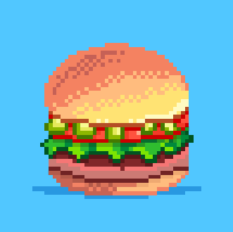 Pixel art burger